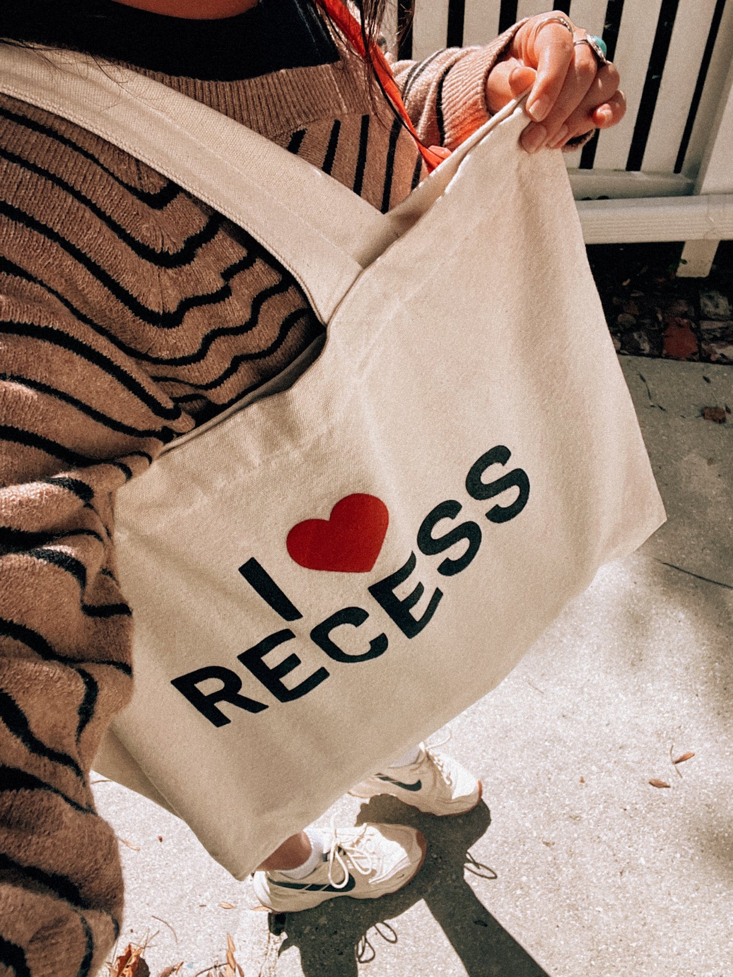 I HEART RECESS tote